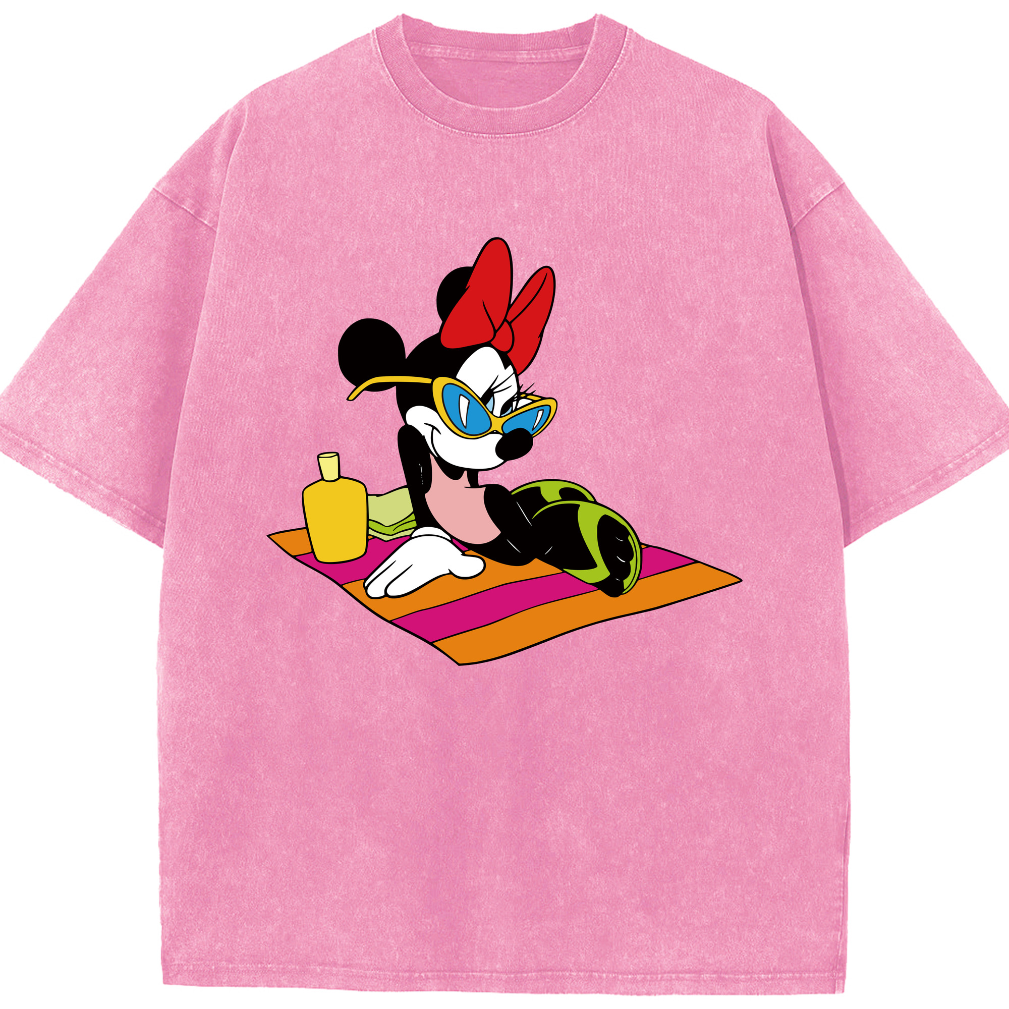 ミッキーマウス Mickey Mouse 綿100% ヴィンテージ風 半袖Tシャツ（フロントプリント）